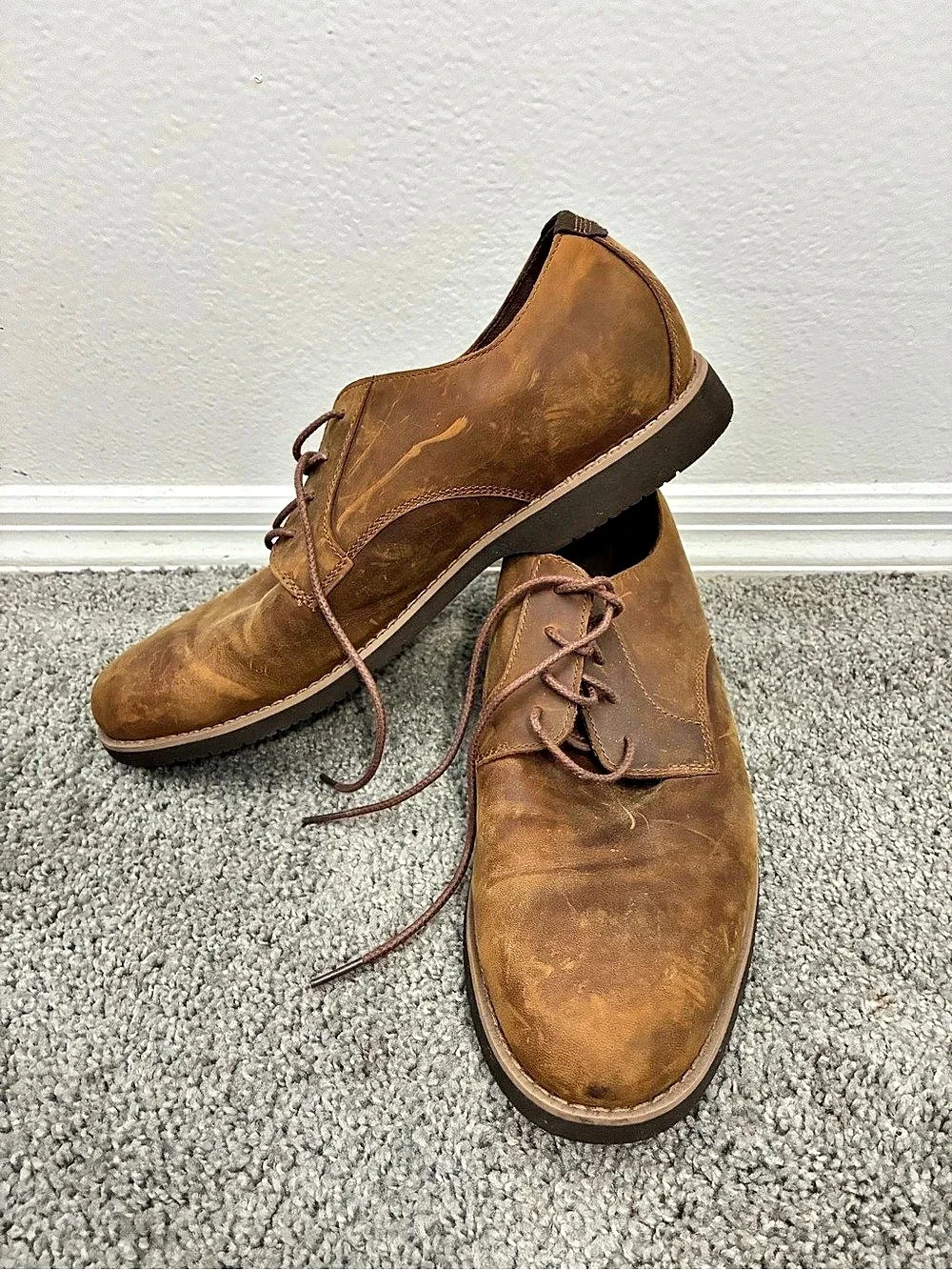 Timberland Woodhull Leather Oxford Men's US 12 Brown